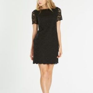 Boden Black Short Sleeved Lace Dress SZ 12L